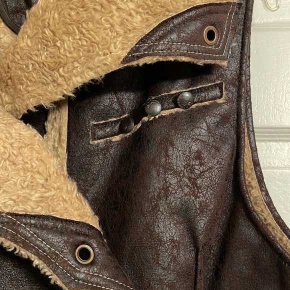 Luii Vegan Leather & Shearling vest. Like new! - Picture 7 of 10